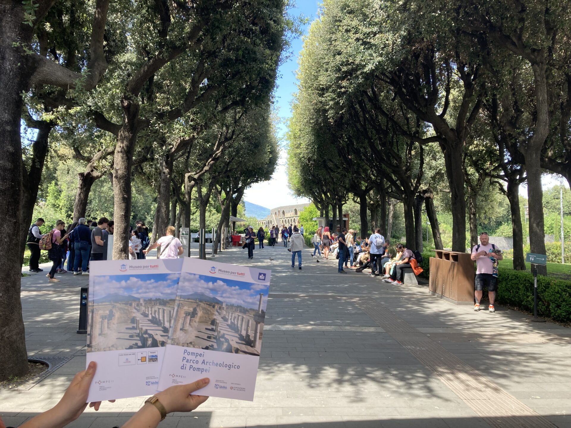 Foto delle guide in linguaggio facilitato per il Parco archeologico di Pompei