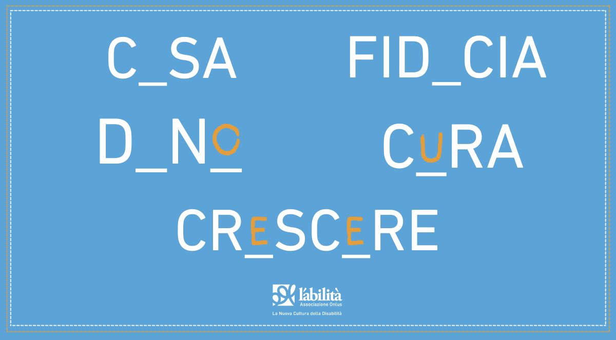 Elenco di parole vuote e piene che richiamano alcuni diritti che garantisce L'abilità